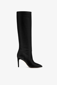 Bottes `a talon 85 en cuir nappa noir