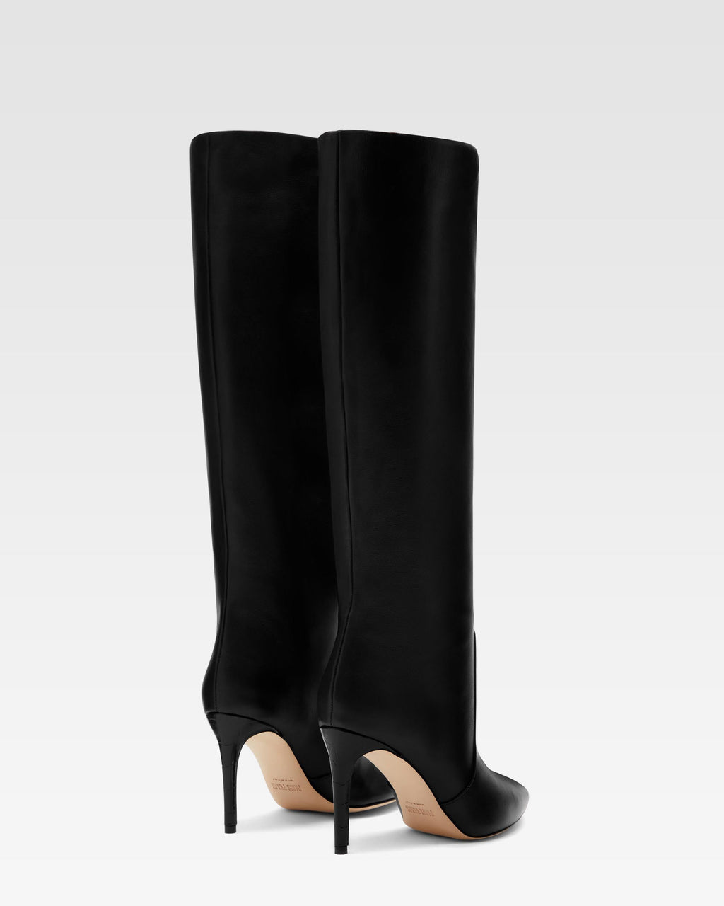 Black nappa leather heel 85 boots