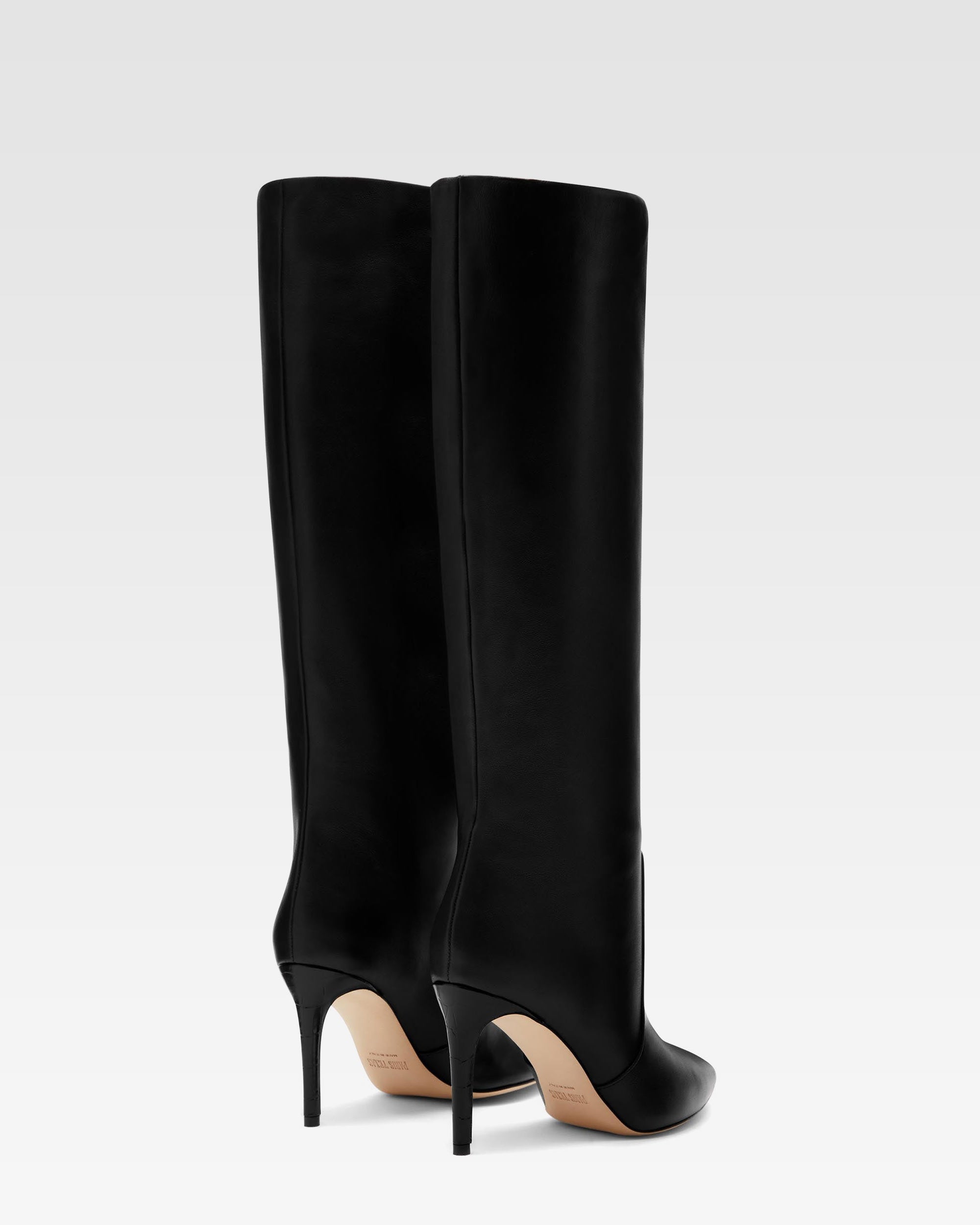 Black nappa leather heel 85 boots