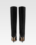 Black nappa leather heel 85 boots