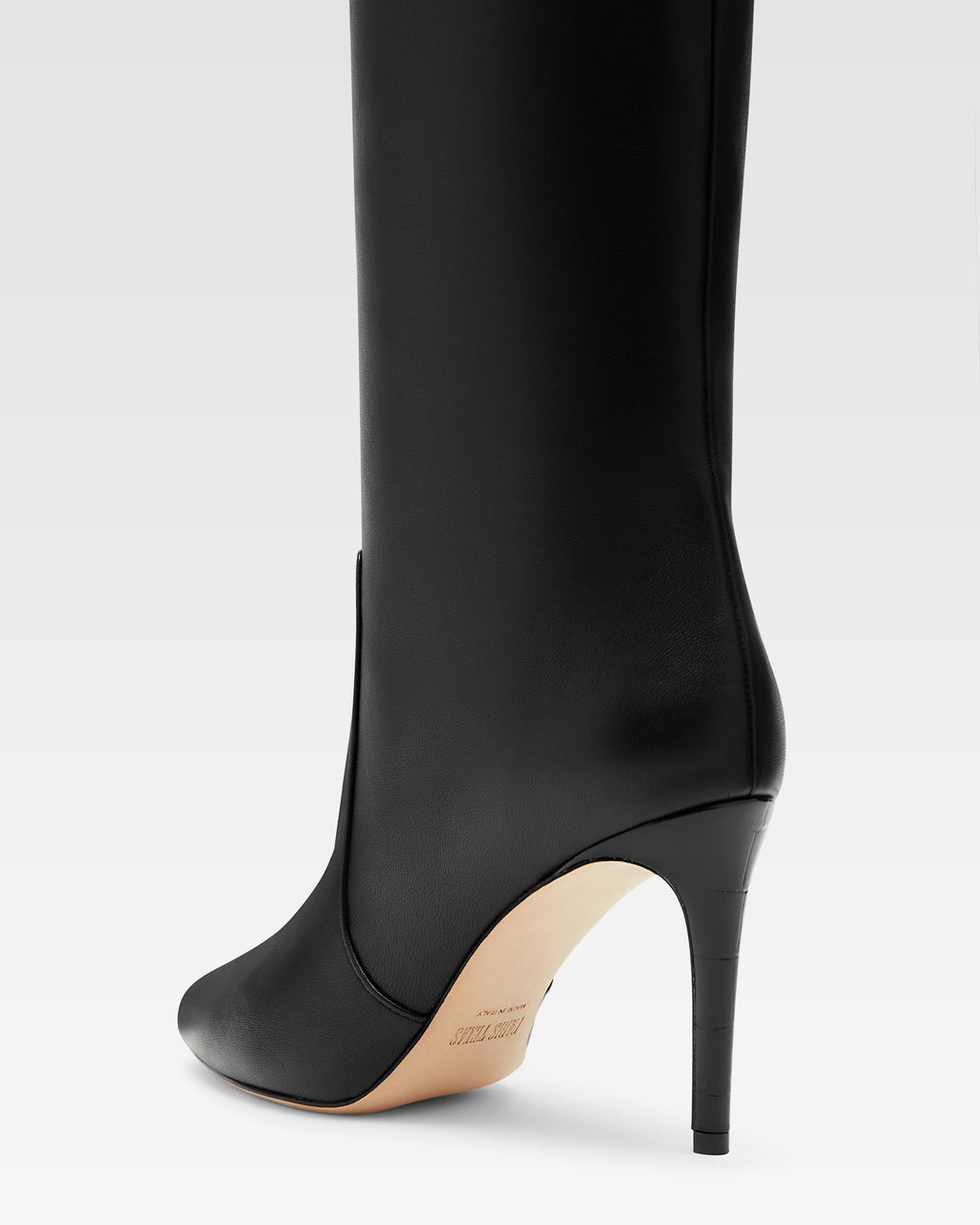 Black nappa leather heel 85 boots