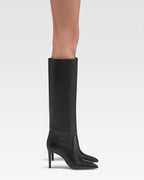 Black nappa leather heel 85 boots