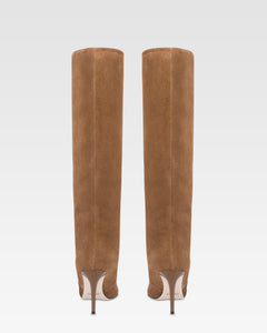 Stivali in pelle scamosciata marrone