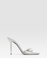 Mule in pelle specchiata — SILVER