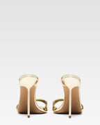 Mirrored leather mule