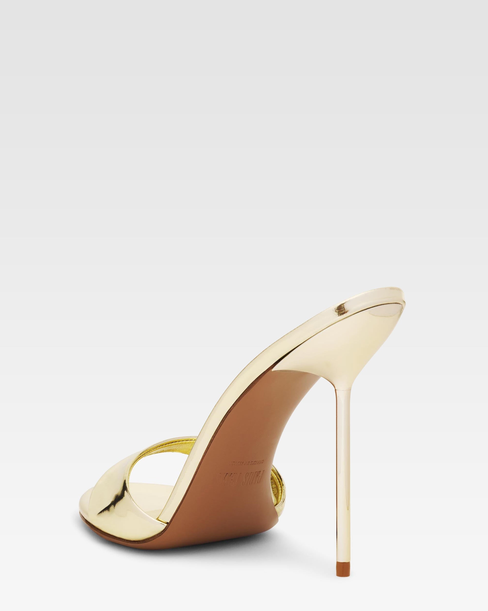 Mule en cuir miroir