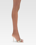 Mirrored leather mule