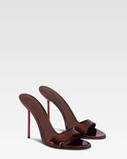 Mules in pelle specchiata vinaccia