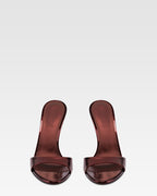 Mules in pelle specchiata vinaccia