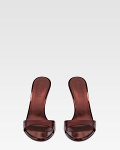 Mules in pelle specchiata vinaccia