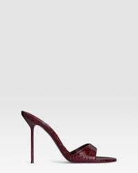 PYTHON-PRINT LEDER MULE — DEEP RED