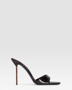 TORTOISE PATENT LEATHER MULE
