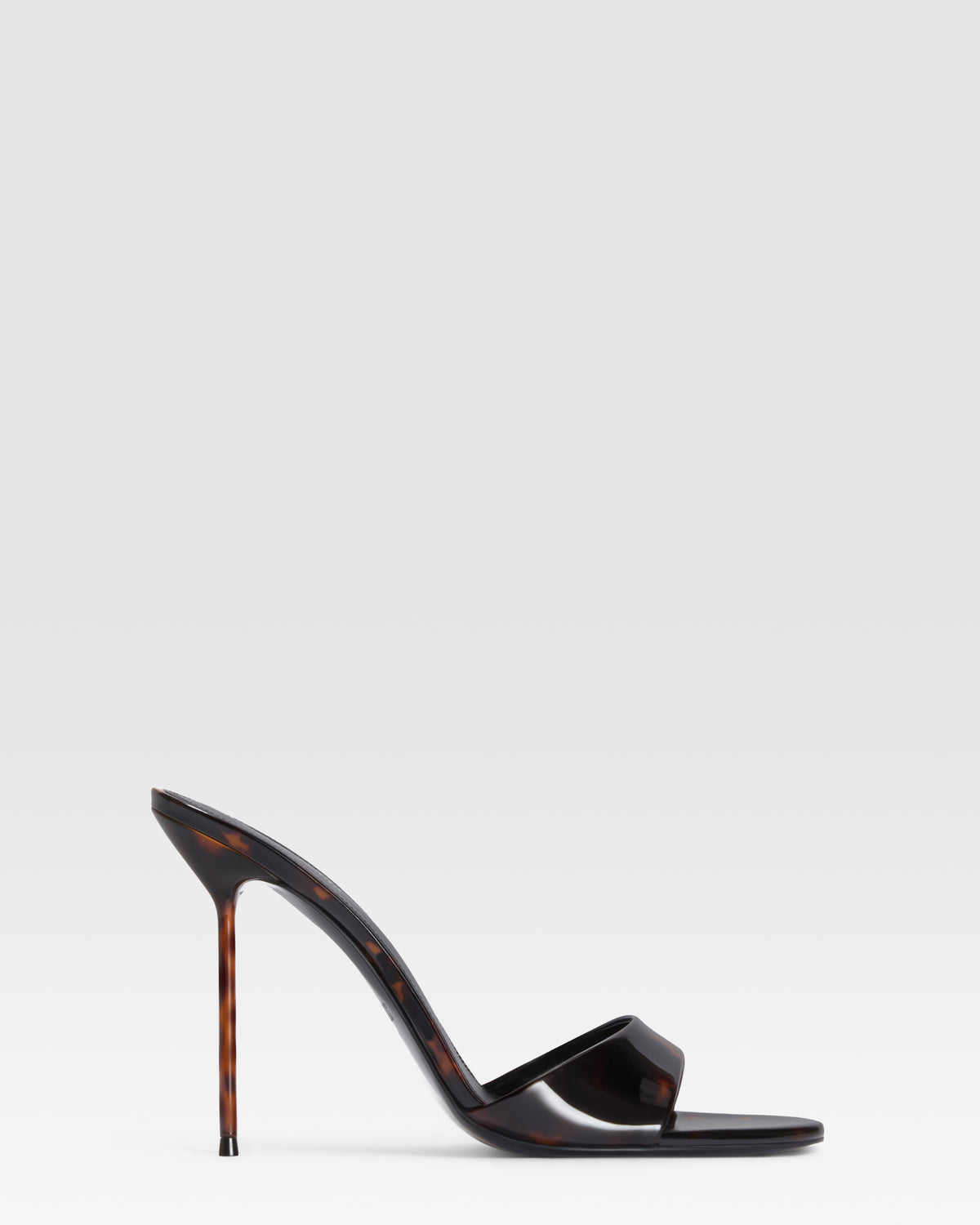 TORTOISE PATENT LEATHER MULE