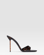 TORTOISE PATENT LEATHER MULE