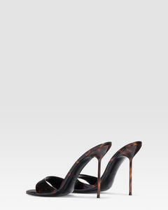 TORTOISE PATENT LEATHER MULE
