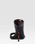 TORTOISE PATENT LEATHER MULE