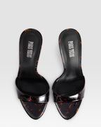 TORTOISE PATENT LEATHER MULE