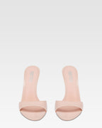 Mules in vernice rosa cipria