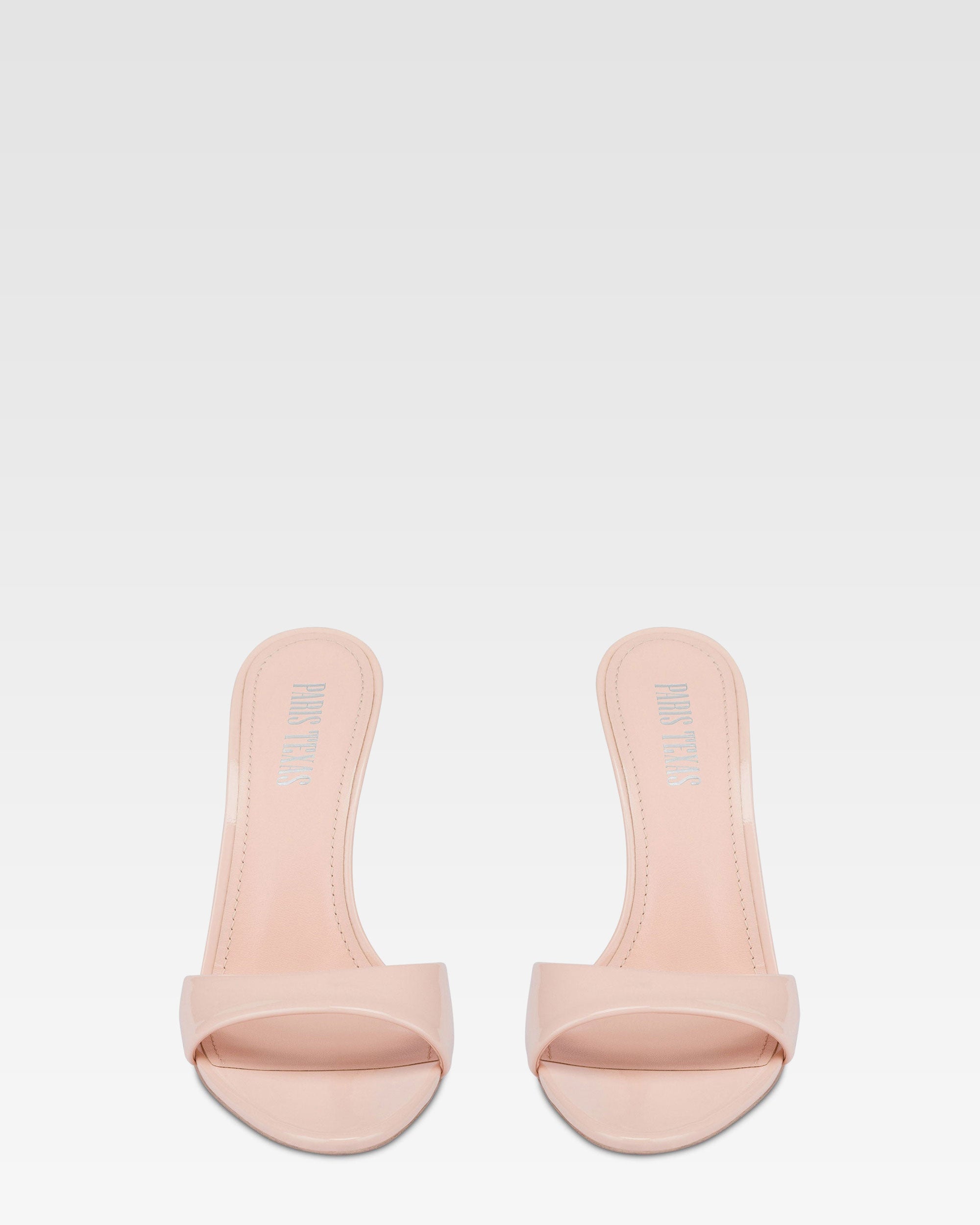 Mules in vernice rosa cipria