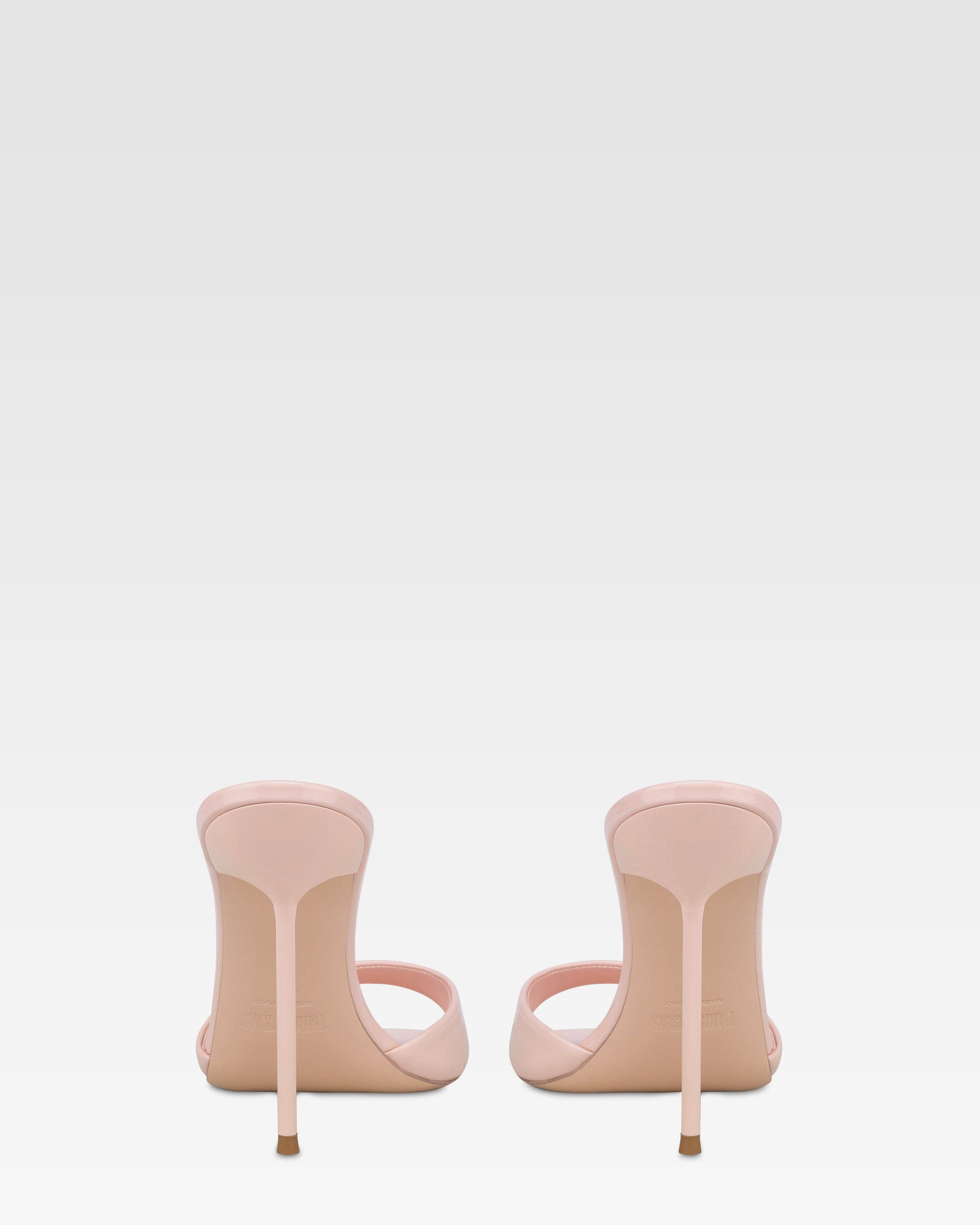 Mules in vernice rosa cipria