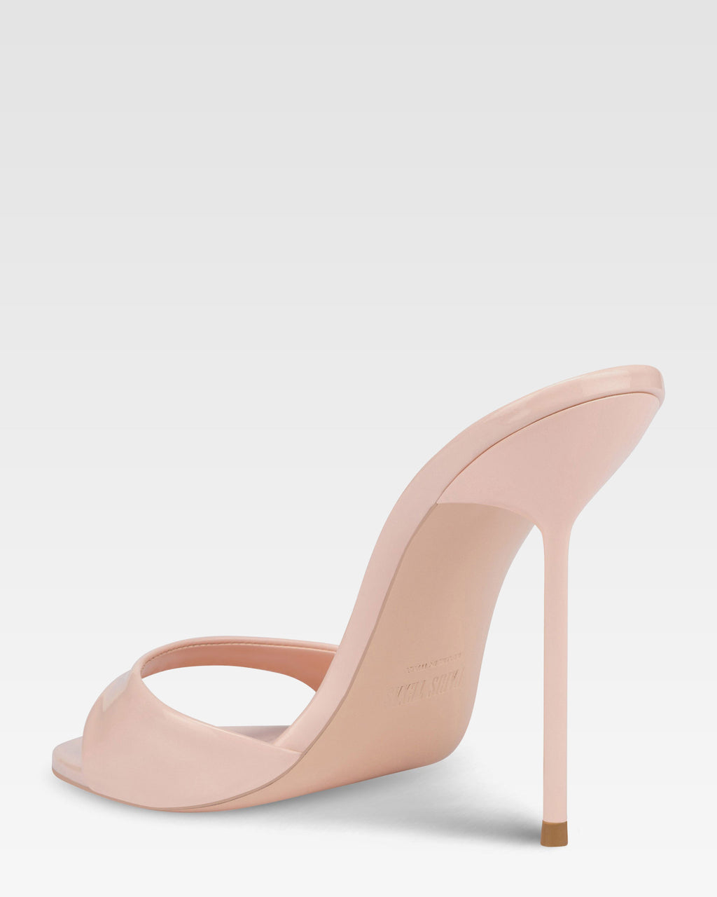 Mules in vernice rosa cipria