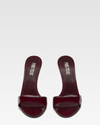 Rouge noir patent leather mules