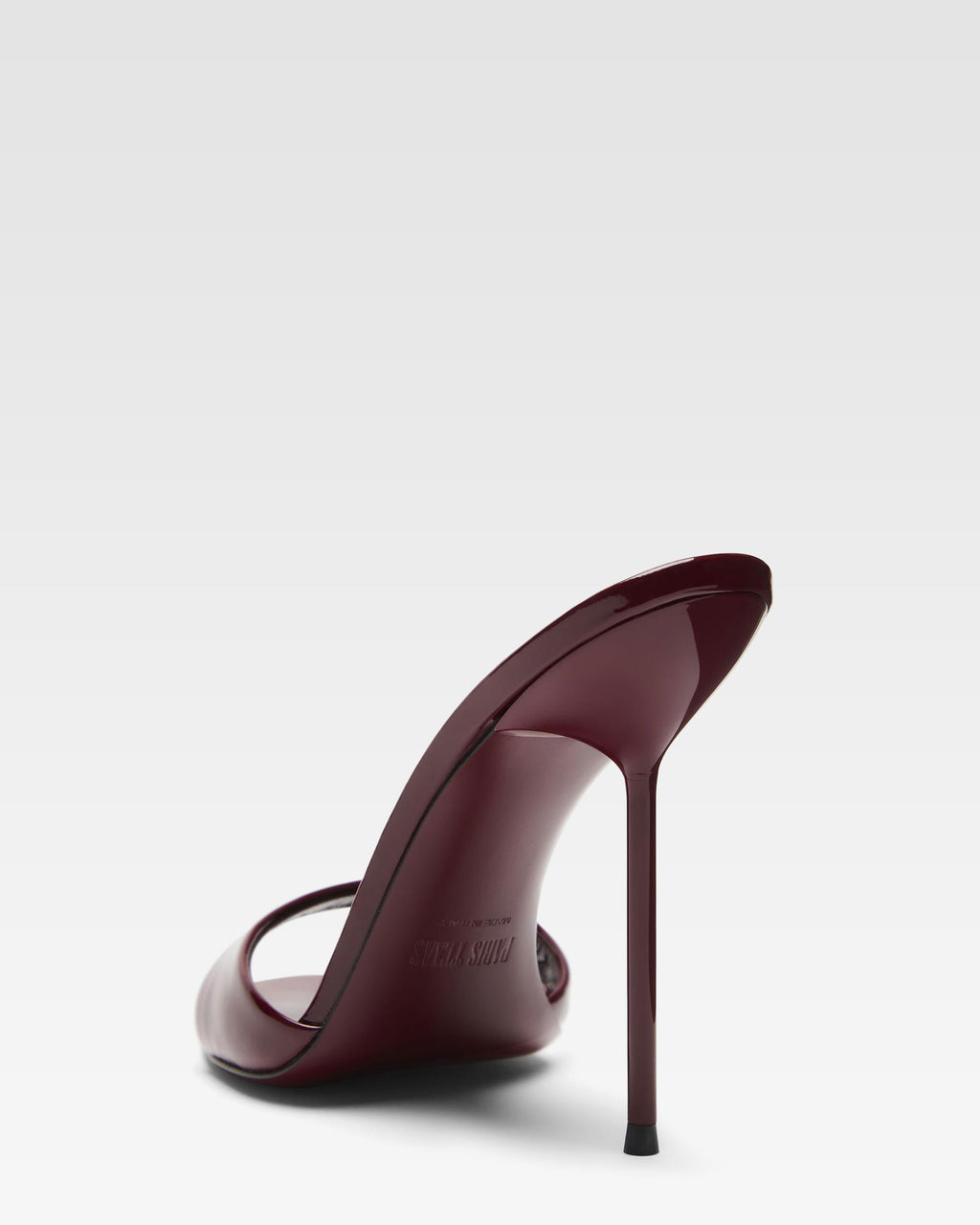 Rouge noir patent leather mules