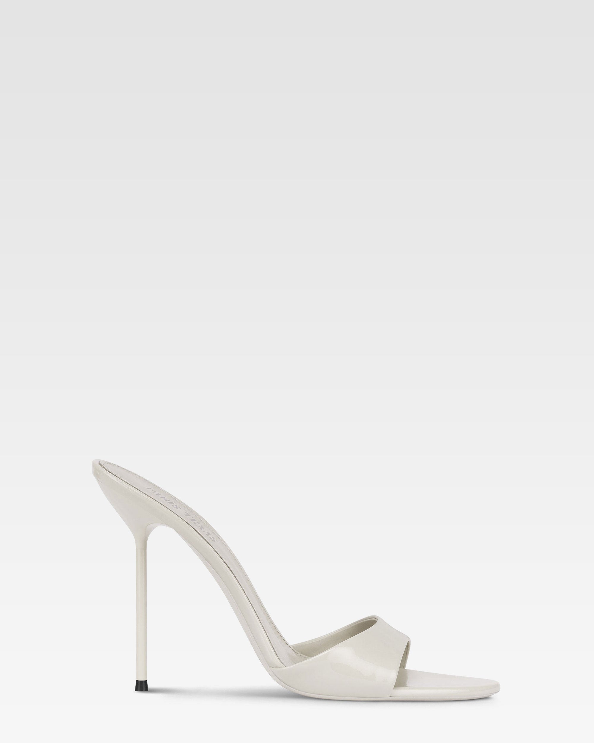 Mules in vernice grigia