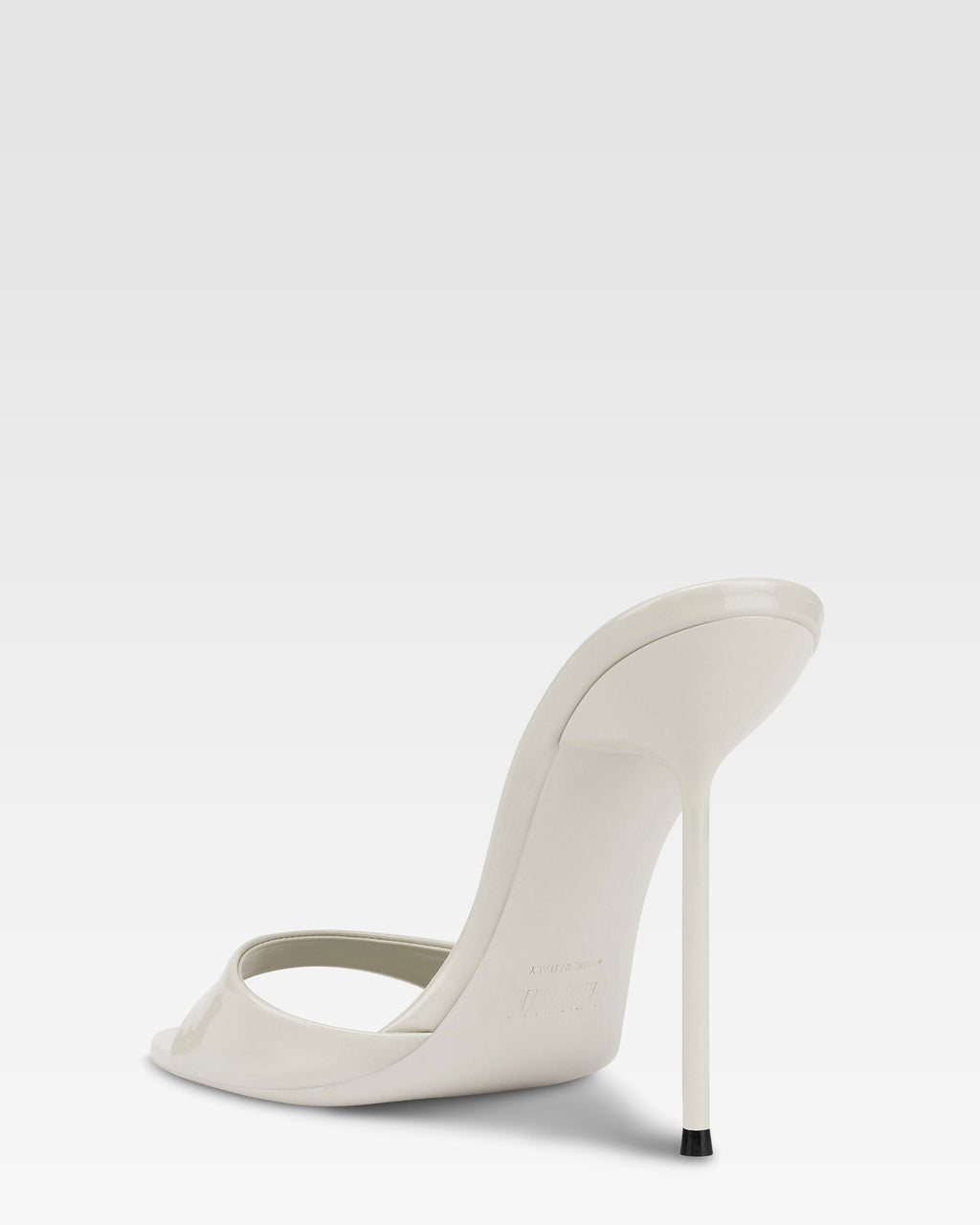 Mules in vernice grigia