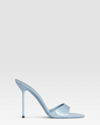 Mules in petal pink patent leather — DENIM