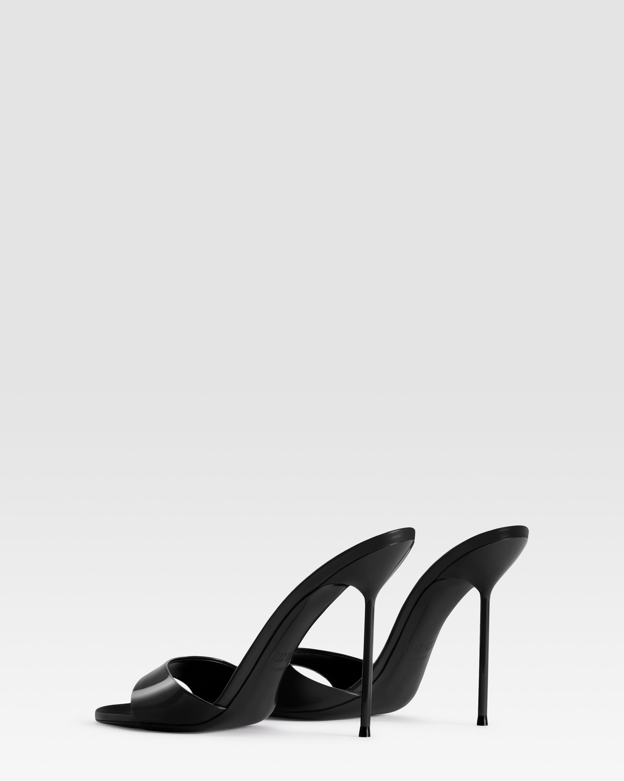 Patent leather mule