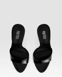 Patent leather mule