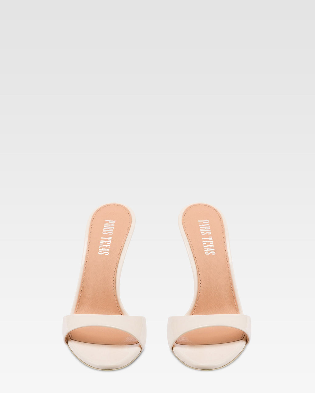 Mules in vernice color avorio