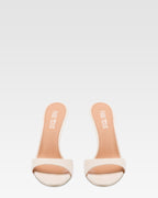 Mules in vernice color avorio