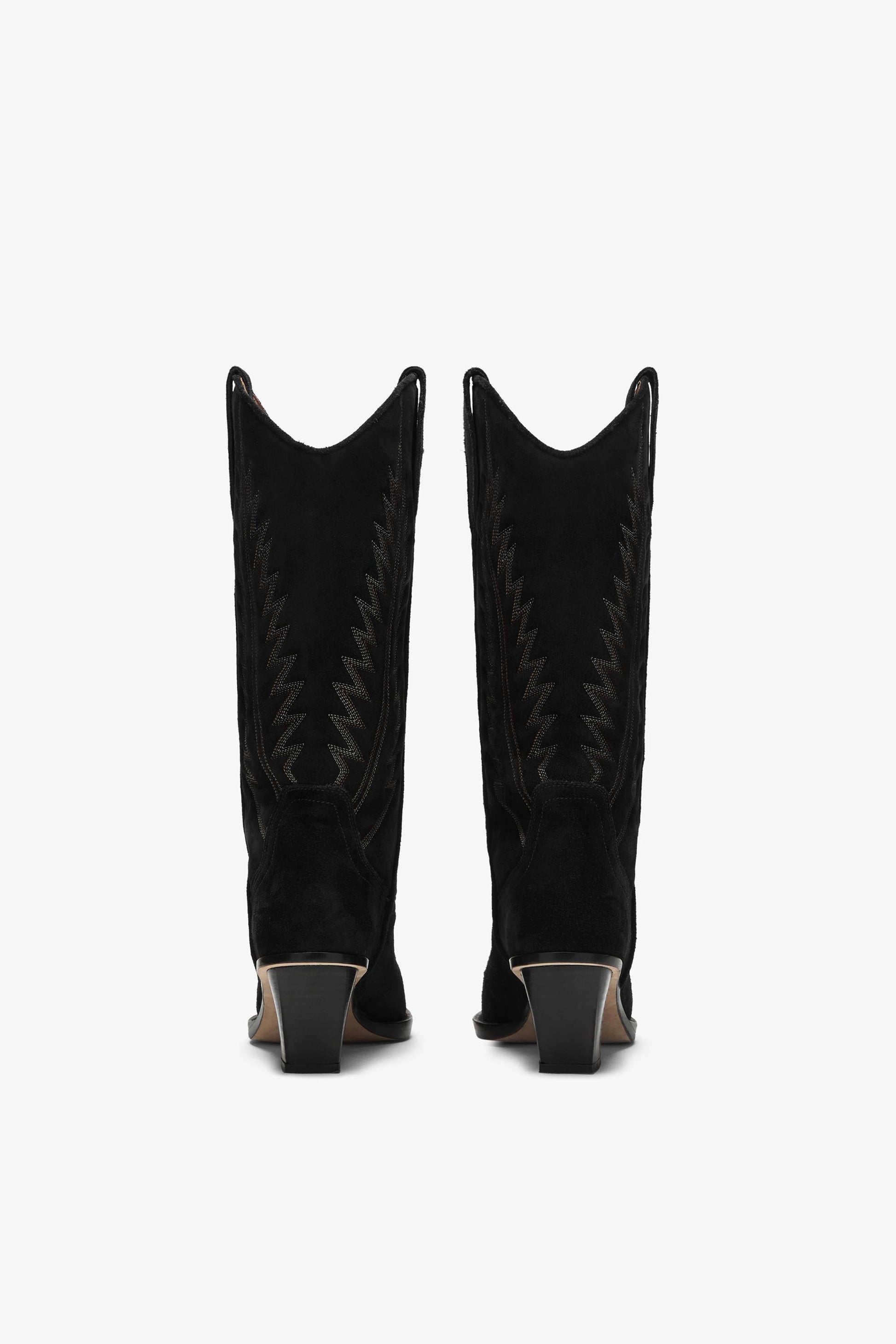 Black suede boot