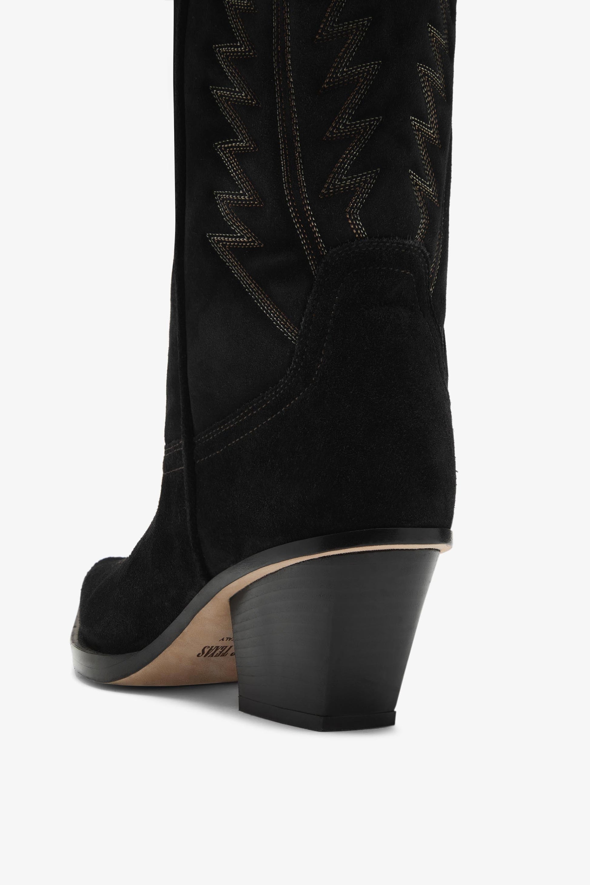 Black suede boot