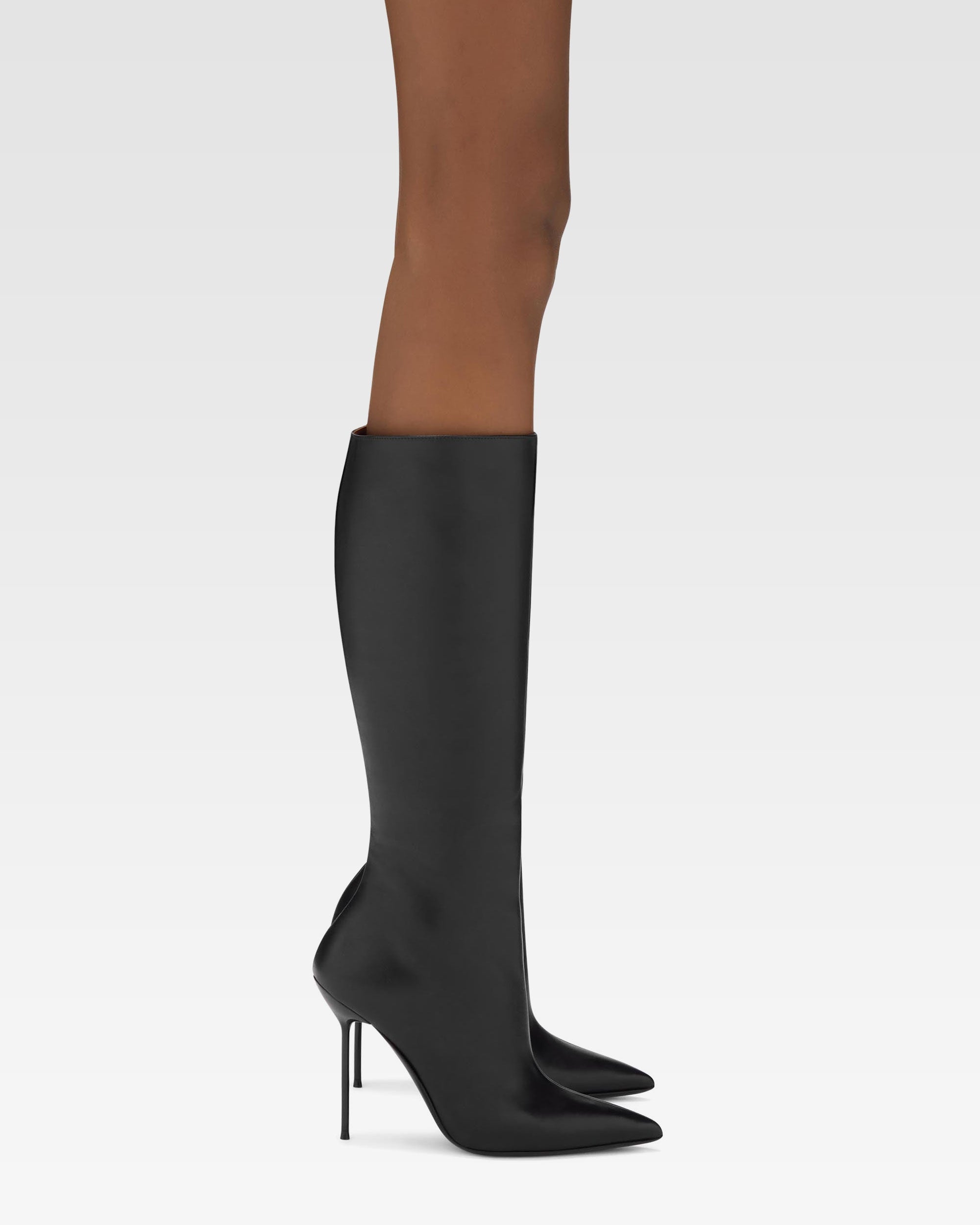 Stiefel aus schwarzem Nappa