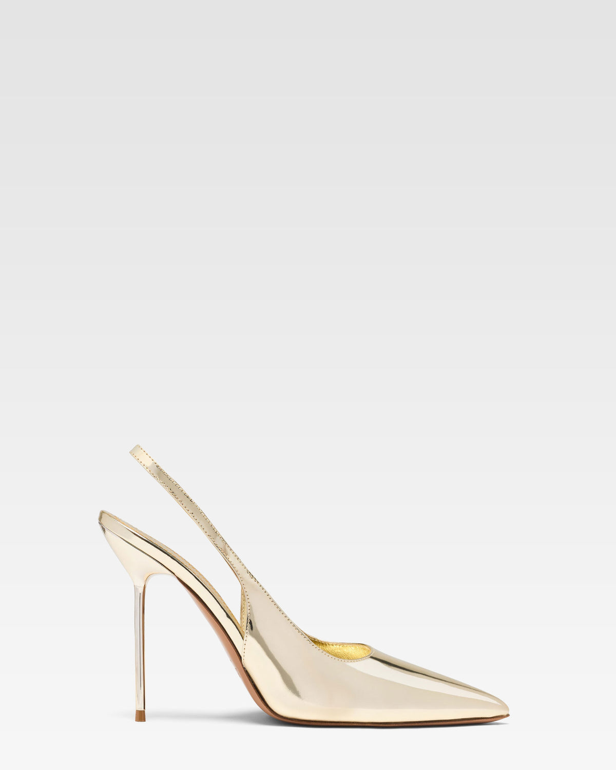 Slingback in pelle specchiata