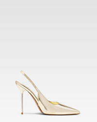 Slingback in pelle specchiata — GOLD