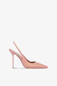 Scharfkantige, spitz zulaufende Slingbacks aus Glattleder in Romance