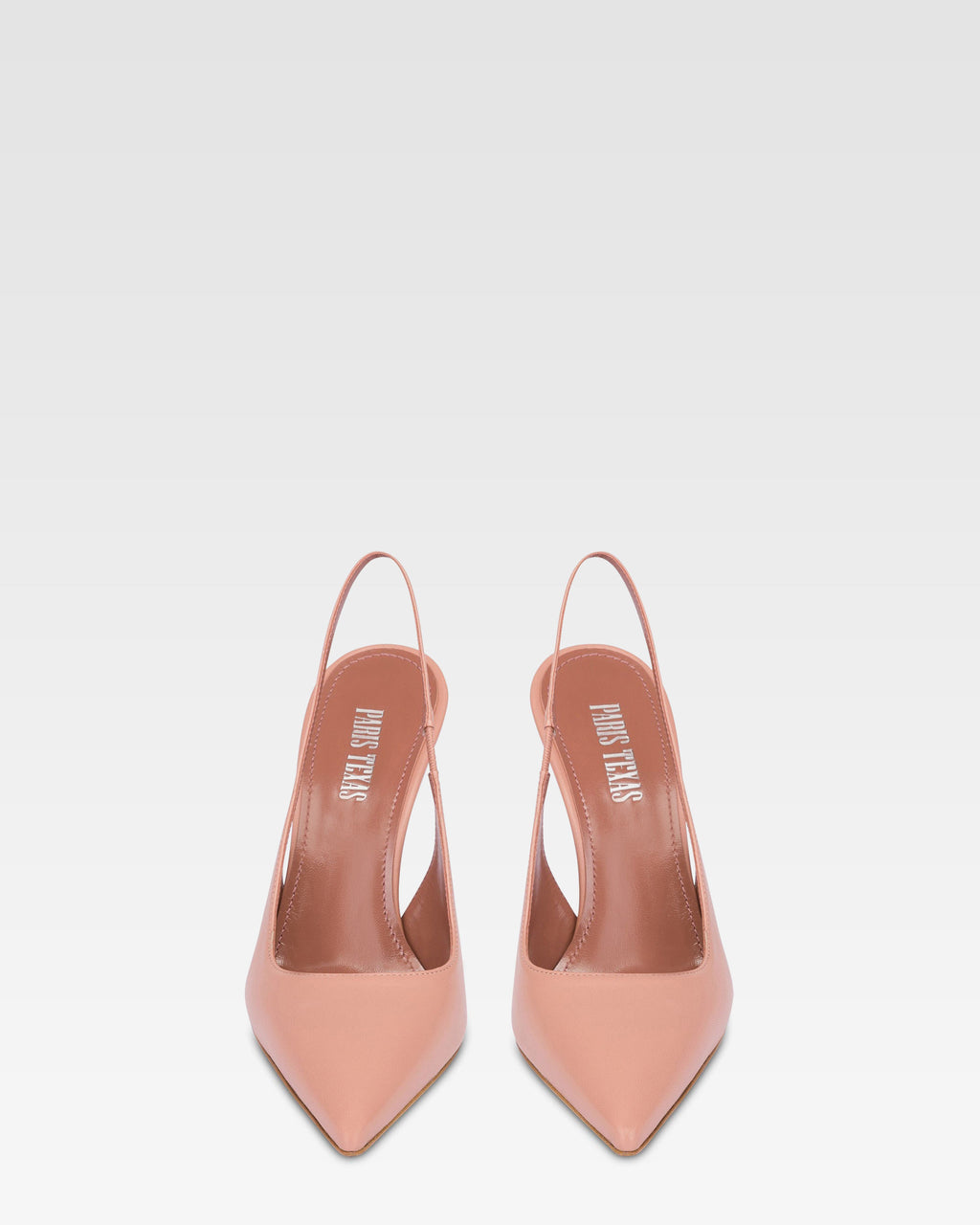 Sharp, pointed slingbacks in smooth romance leather