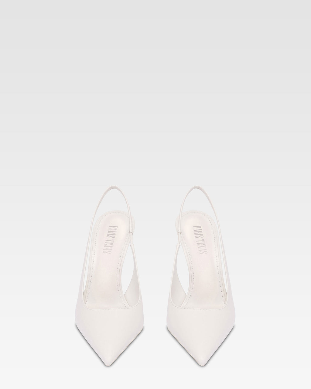 Slingbacks in white leather