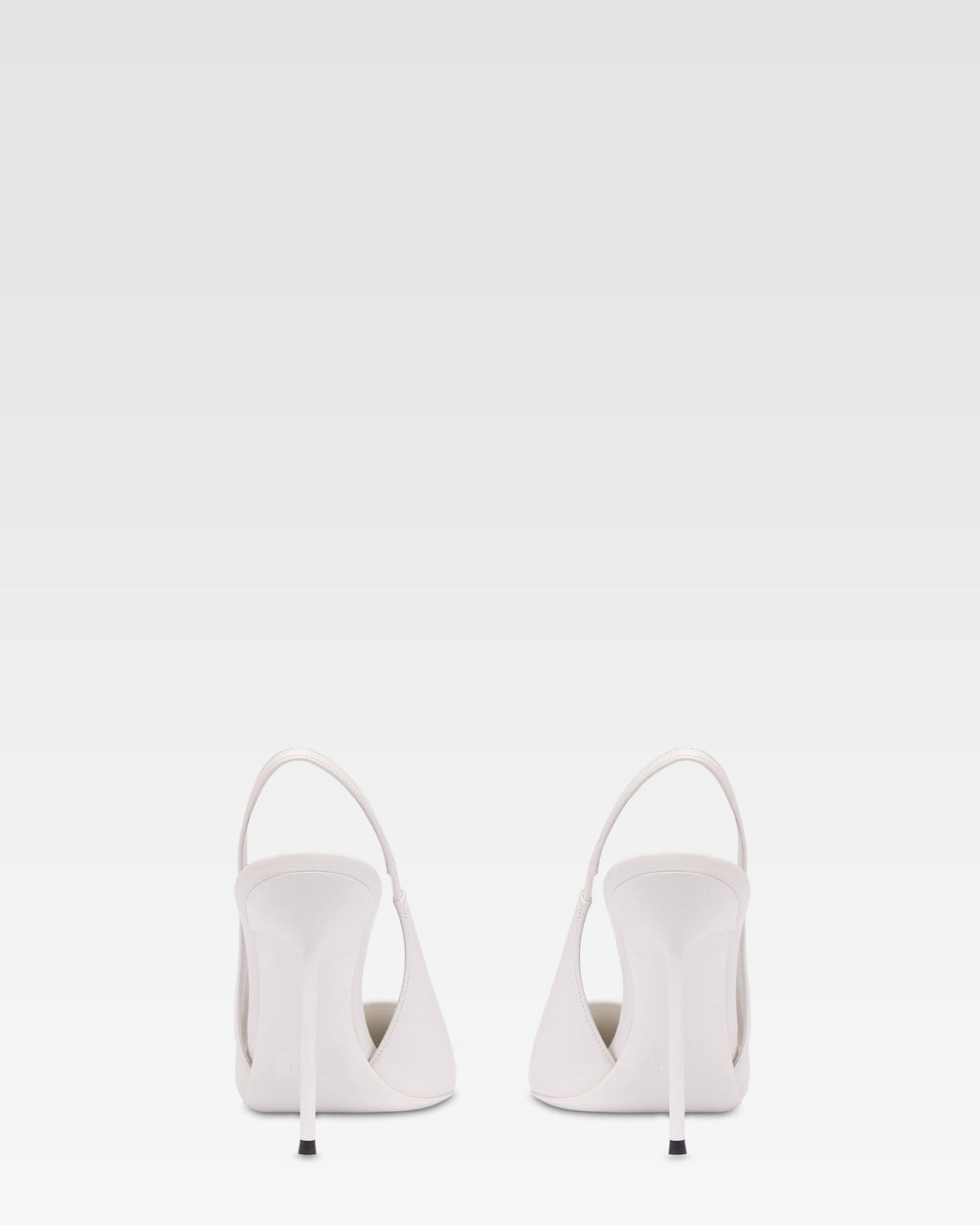Slingbacks in white leather