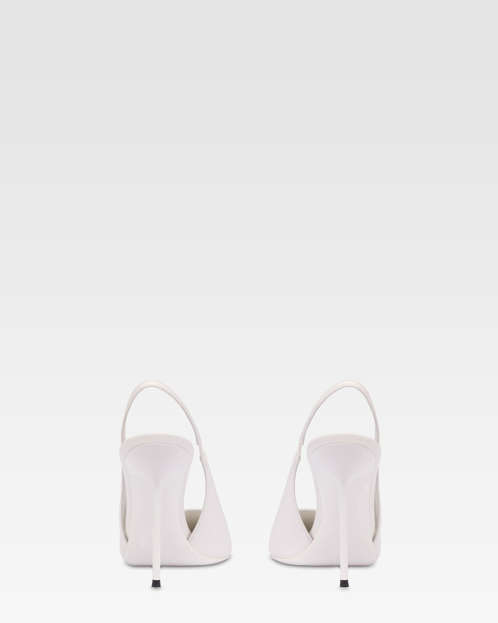 Slingbacks in white leather