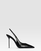 PYTHON-PRINT LEDER SLINGBACK