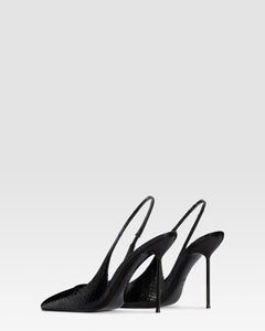 PYTHON-PRINT LEDER SLINGBACK