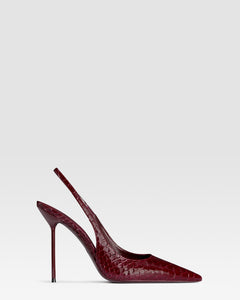 SLINGBACK IN PELLE STAMPA PITONE