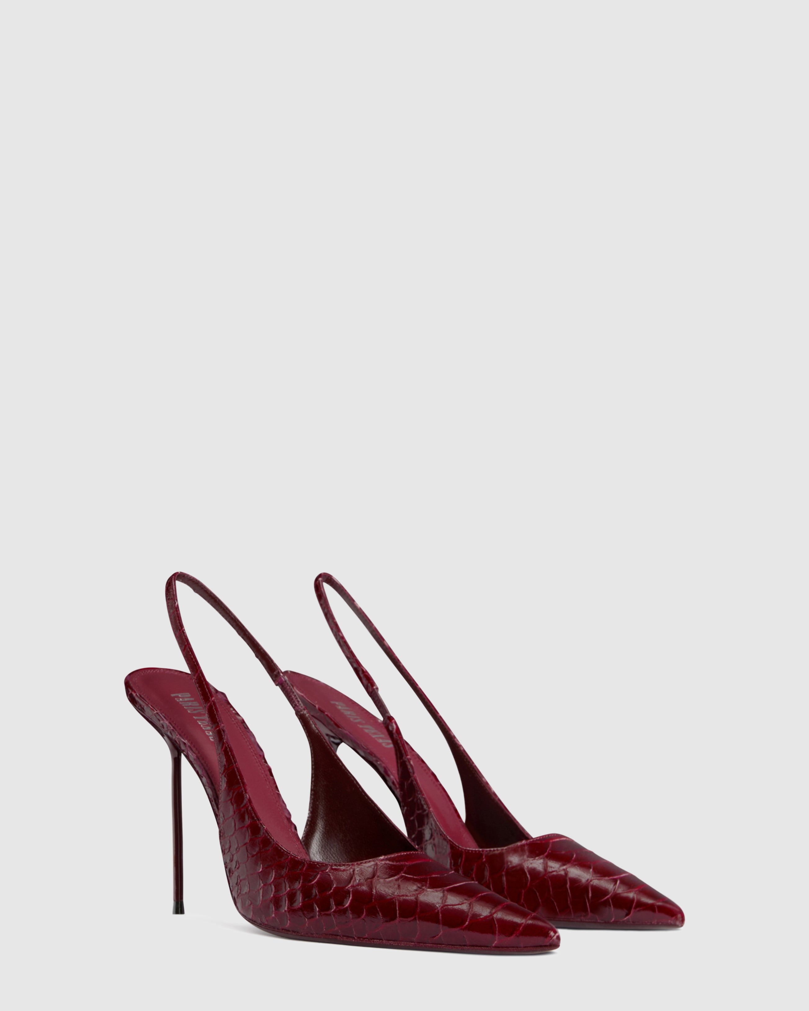 SLINGBACK IN PELLE STAMPA PITONE