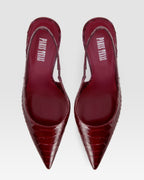SLINGBACK IN PELLE STAMPA PITONE
