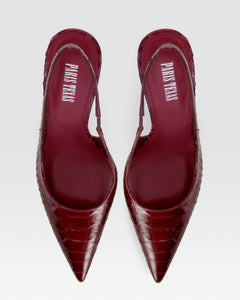 SLINGBACK IN PELLE STAMPA PITONE